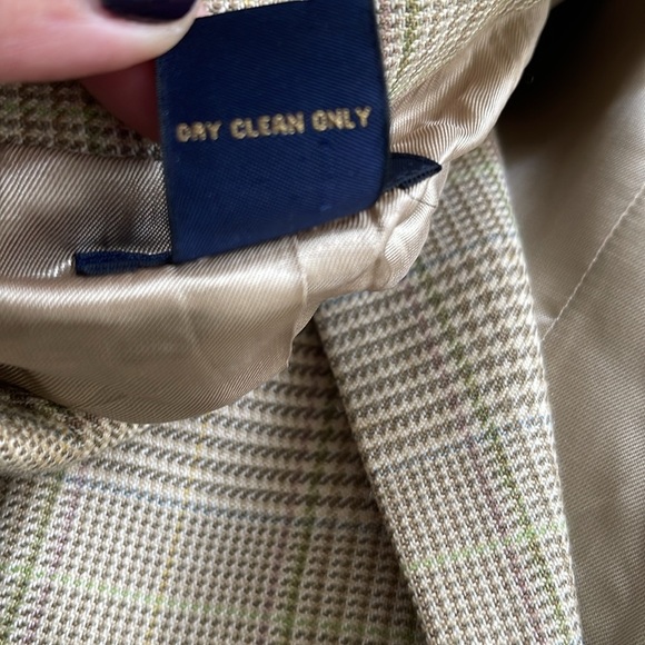 Brooks Brothers Womens Single Breasted Blazer Size 6 Silk Wool Linen Houndstooth - Picture 8 of 8